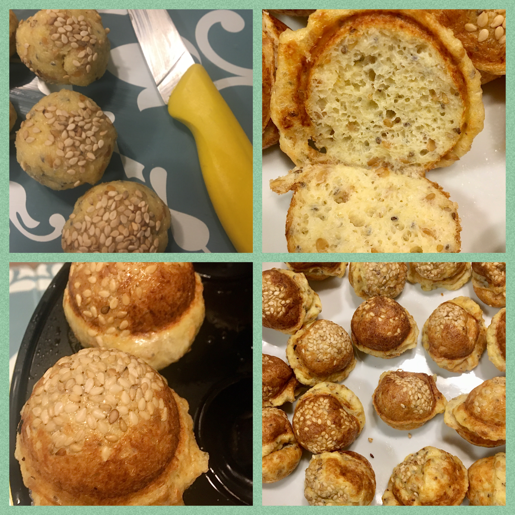 Bildanleitung für Low Carb Burger Buns